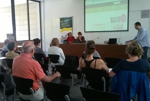 Un momento de la presentación en Pamplona
