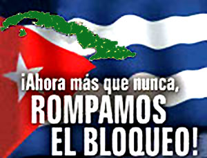 Solidaridad con Cuba. Campaña contra el bloqueo