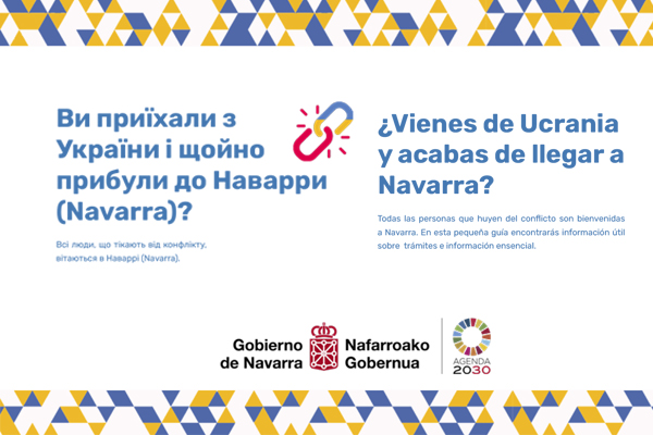 El Gobierno de Navarra lanza una guía digital en ucraniano, castellano y euskera con información práctica sobre la emergencia humanitaria