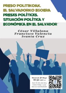 Charla online: Presxs políticos, situación política y económica en El Salvador